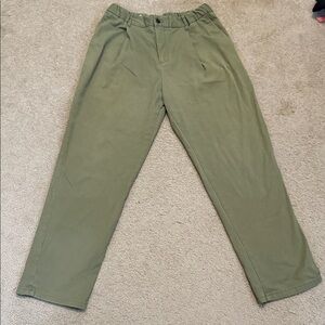 Zara Olive Green Straight Leg Trousers